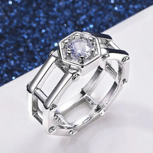 💥Hollow Band Dainty Round Mujer Refine Fashion Rings for Women/Man, MARR9065